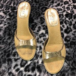 GUCCI gold heels